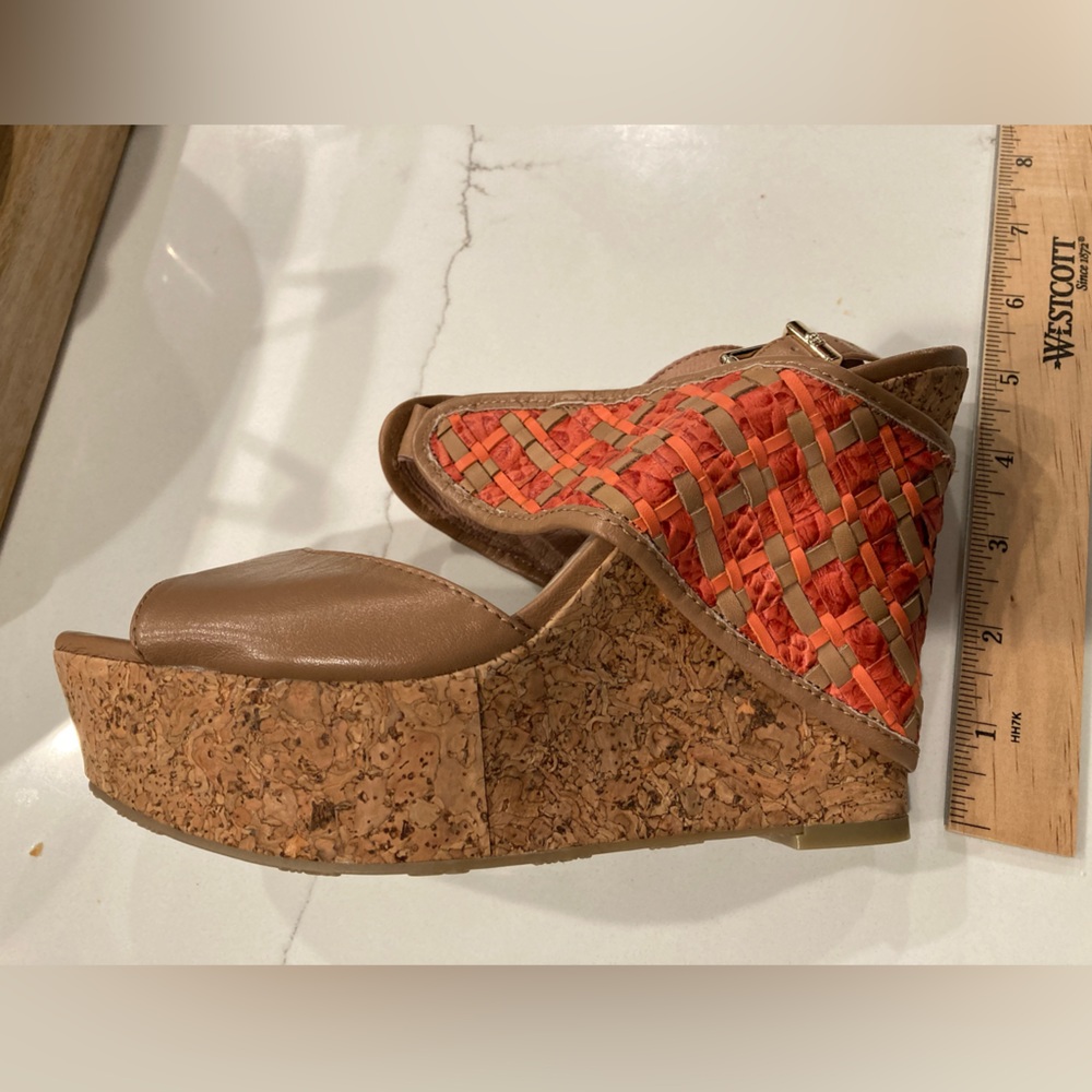 Nordstrom Elliott Lucca Coral Pink Wedge Heel - Picture 4 of 4